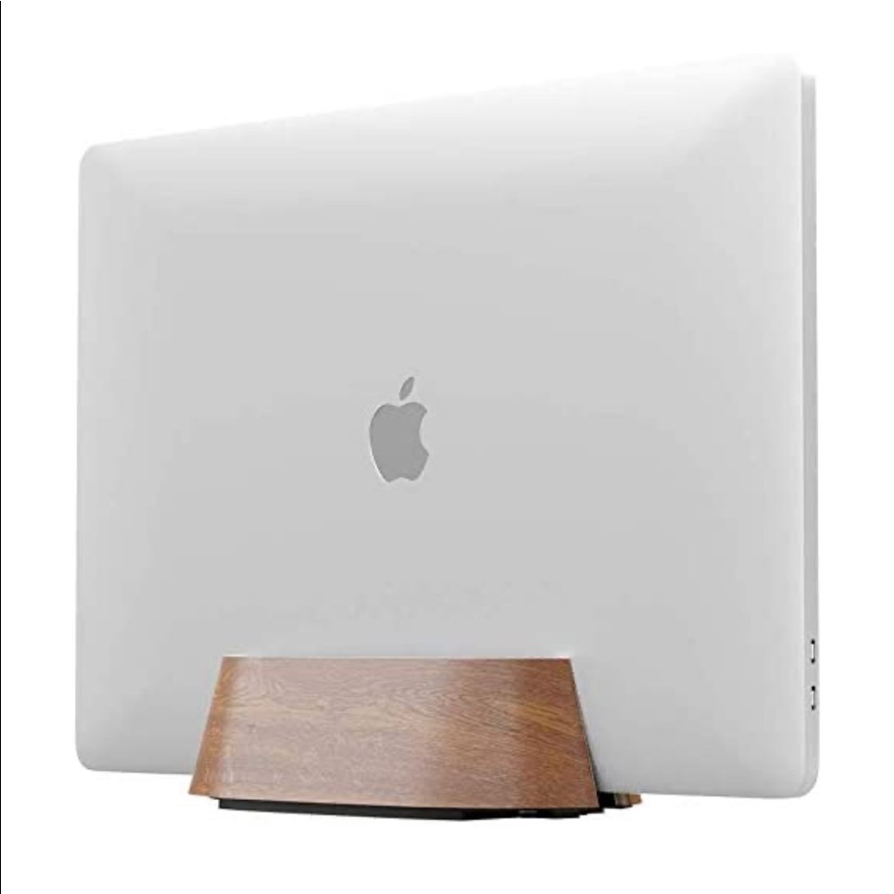 New wood vertical laptop stand walnut adjustable